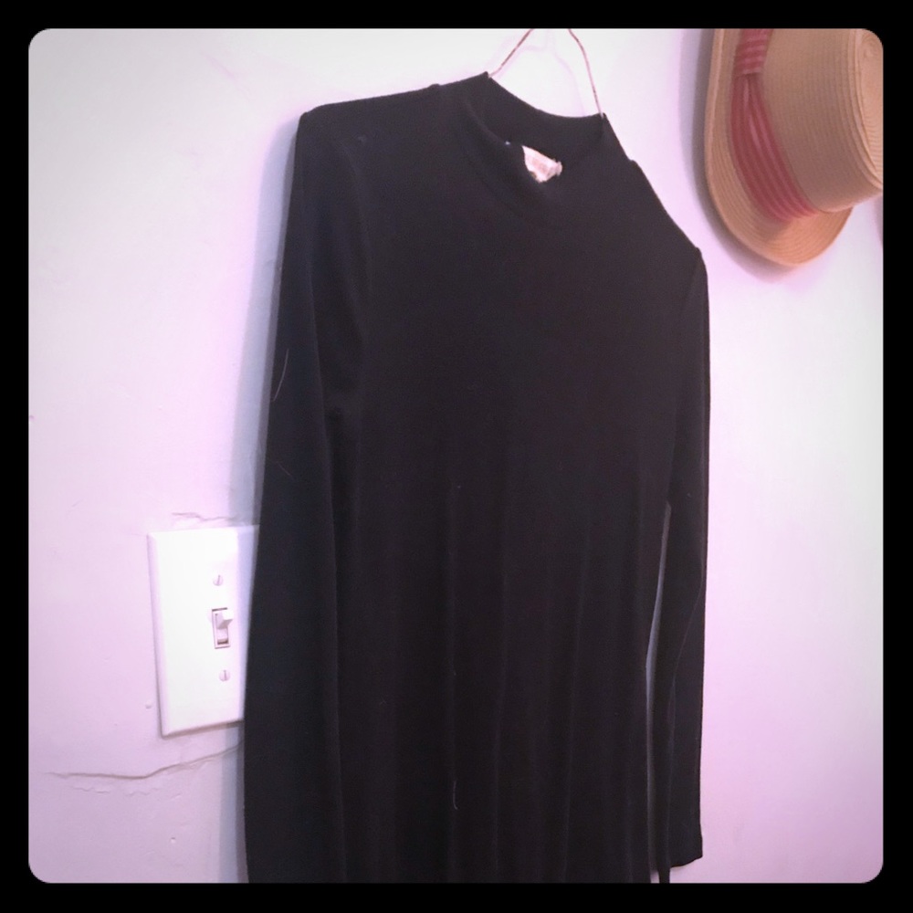 Black forever 21 high mock neck dress